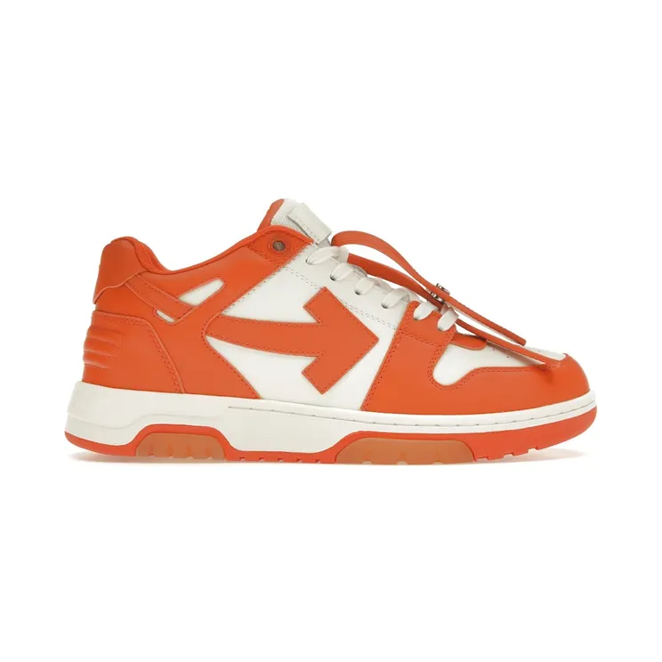 OFF-WHITE Out Of Office OOO Low Tops White Orange (OMIA189S22LEA0010120)