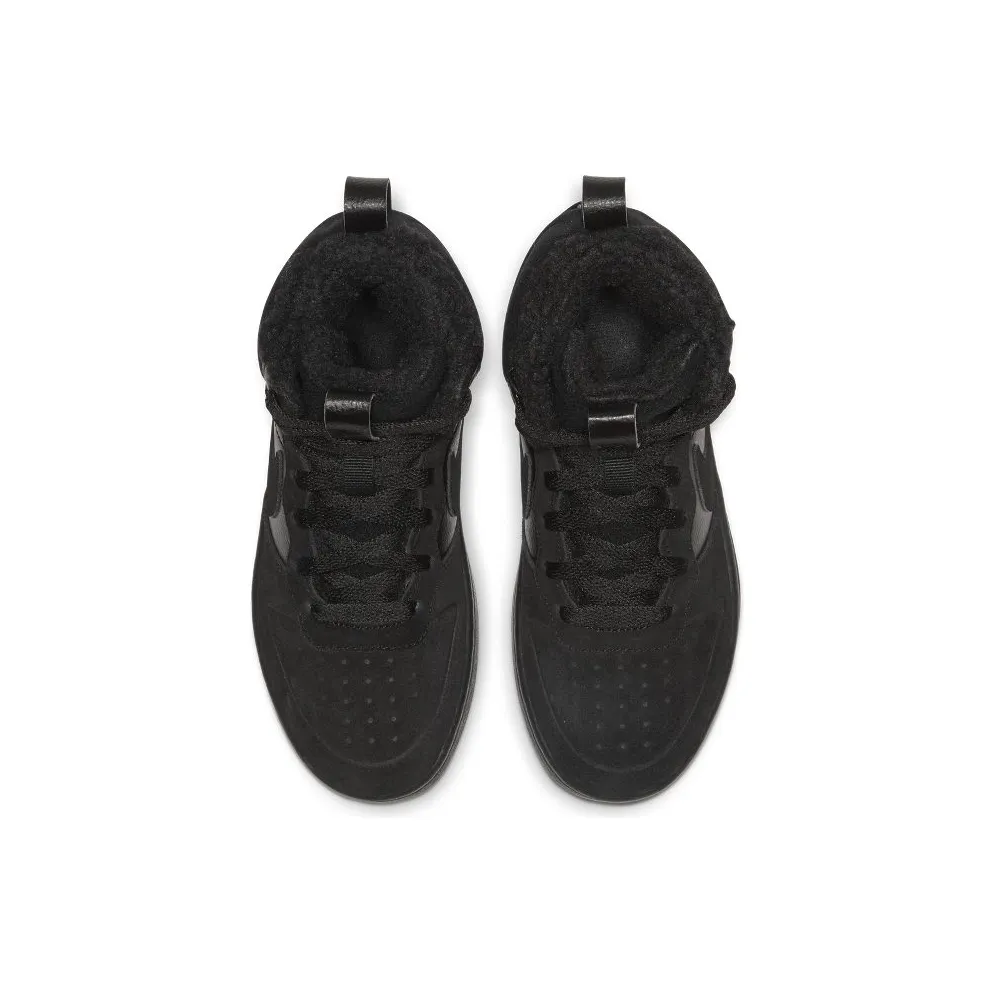 Nike Court Borough Mid 2 Younger Kids’ Boot Black (CQ4026-001)