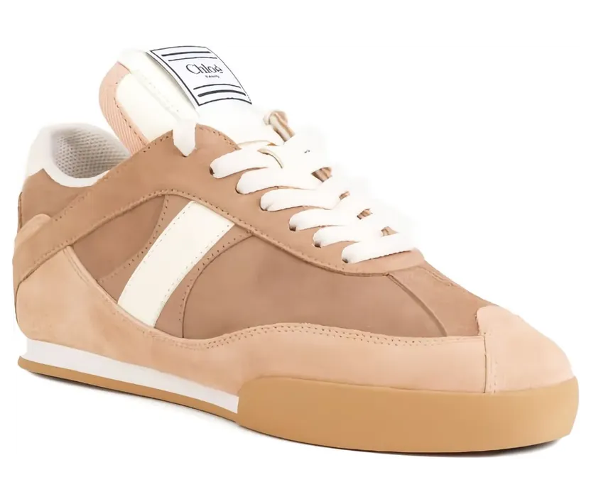 Chloé Kick sneakers met logopatch – Beige (CHC25A07IMS527527)