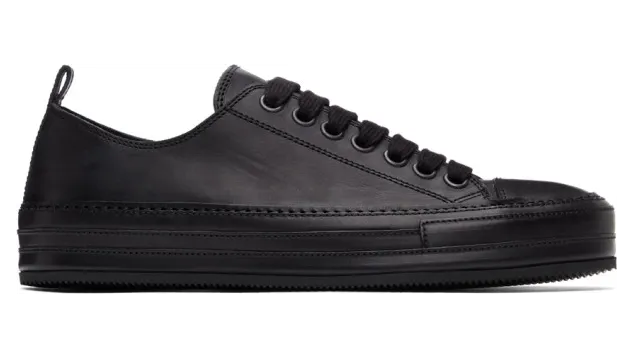 Ann Demeulemeester Black Leather Sneakers (2014-4218-370-099)
