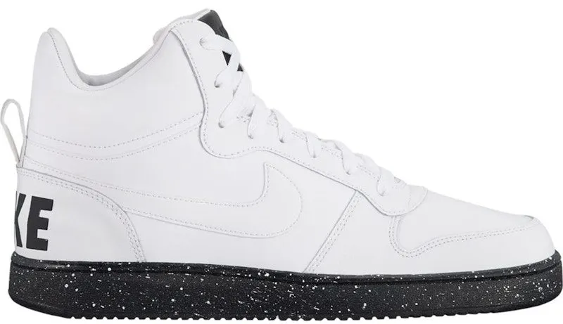 Nike Court Borough Mid White Black Speckled Sole (916759-100)