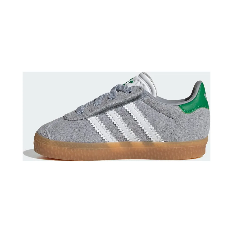 Adidas Gazelle Comfort Closure with Elastische Veters Kids Halo Silver / Cloud White / Green (JQ6002)