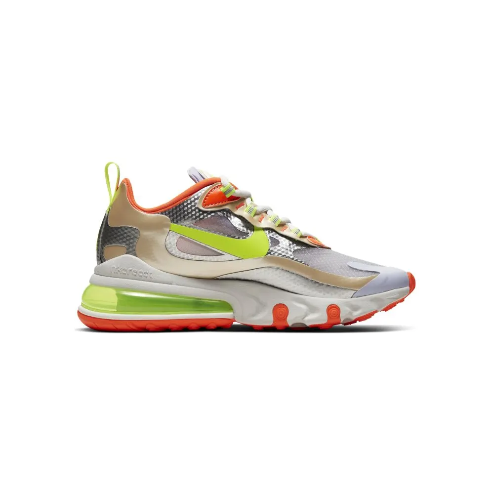 Nike Air Max 270 React Desert Ore Volt Orange (W) White/Platinum-Volt-Desert Ore-Orange (CQ0210-101)