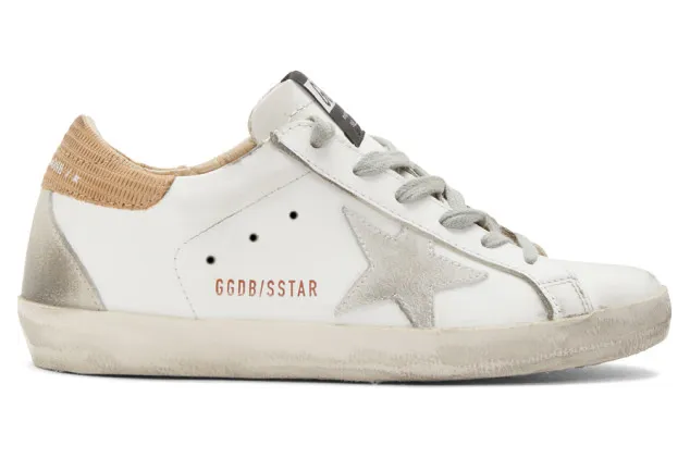 Golden Goose White Lizard Superstar Sneakers (G36WS590.S78)