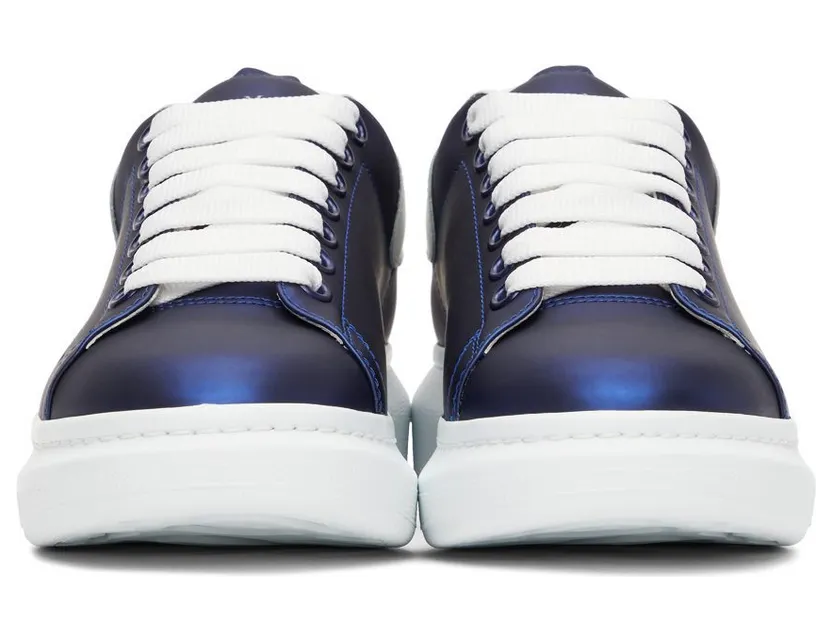 Alexander McQueen Blue & White Oversized Sneakers (662655W4PW1) (2)