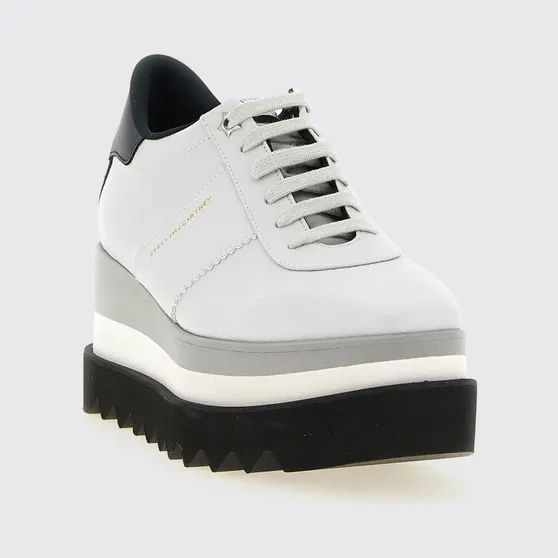 Stella McCartney Elyse Wedge Sneakers in Polyurethane Grey (810611E002881705)