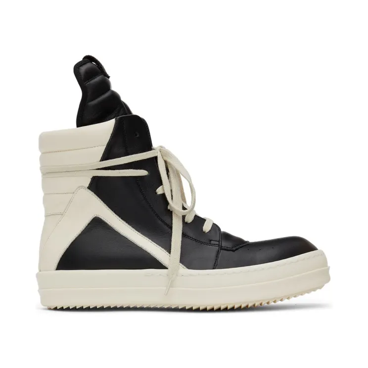 Rick Owens Off-White Geobasket High-Top Sneakers (RU01B1894 LPO)