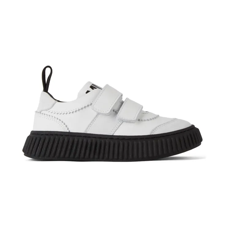 MM6 Maison Margiela Kids White Velcro Low Sneakers (68976)