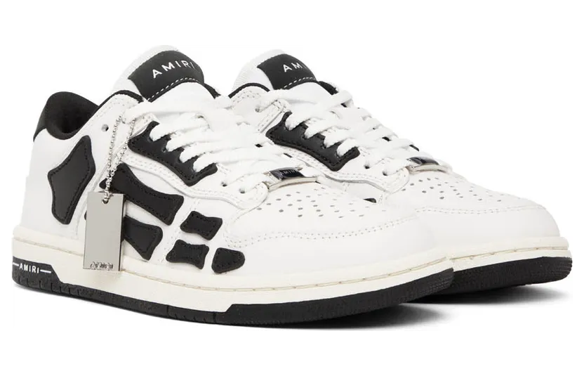 AMIRI White & Black Skel Sneakers (PS22WFS003-111) (4)