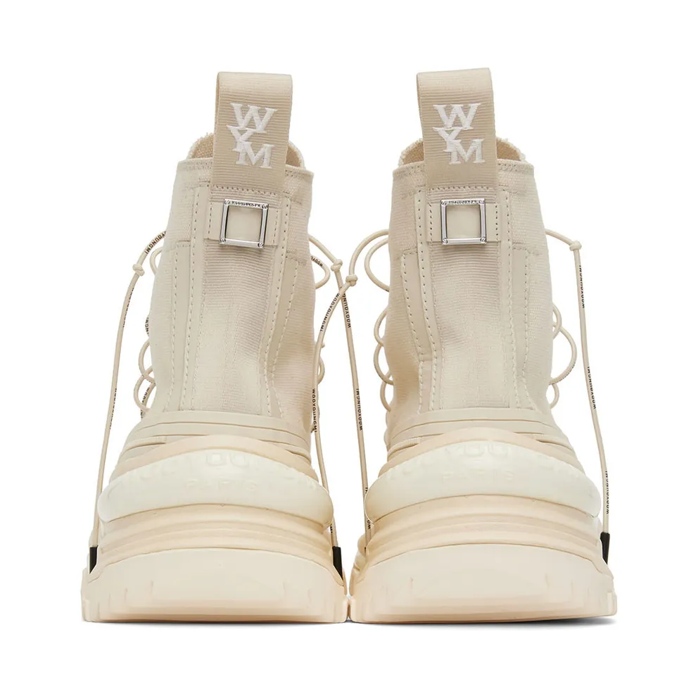 Wooyoungmi Black Double Lace High-Top (W221SU01)
