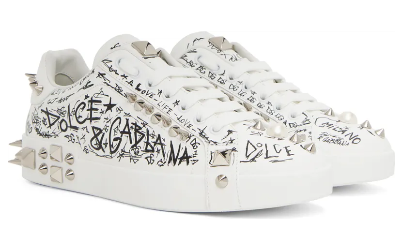 Dolce & Gabbana White Portofino Sneakers (CS1760AC022) (4)