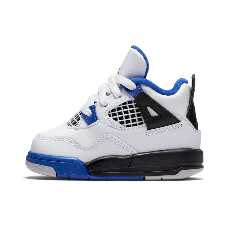 Jordan 4 Retro Motorsports (2017) “White / Black / Game Royal” (308500-117)