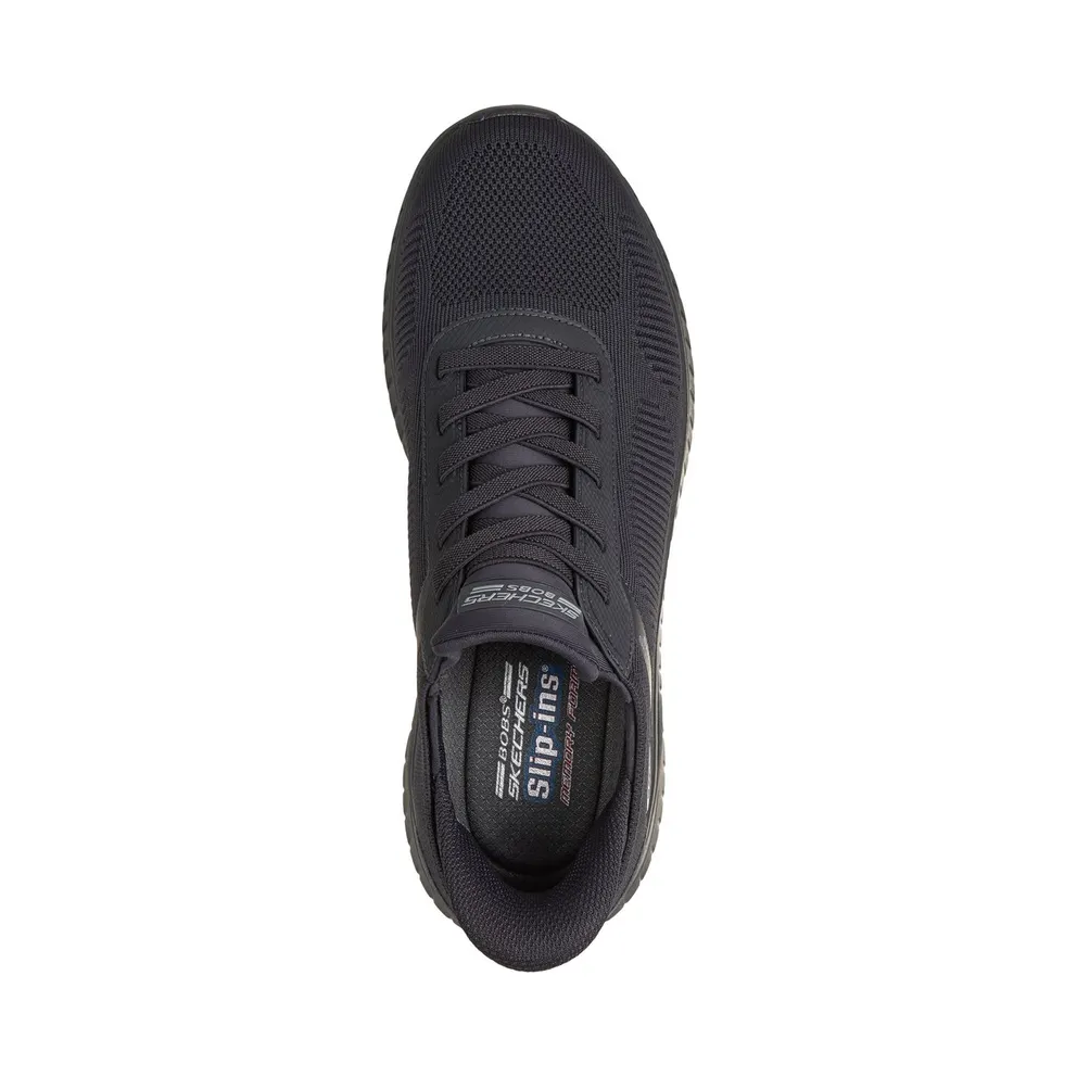 Skechers Slip-ins: BOBS Sport Squad Chaos – Solid Step Sneaker Donker Houtskool