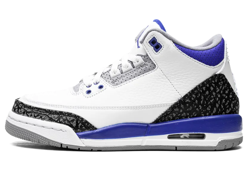 Air Jordan 3 Retro Racer Blue (GS) (2021) (398614-145)