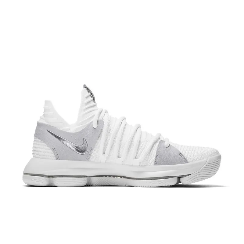 Nike KD 10 Still KD White/Metallic Silver-Pure Platinum (897815-100)