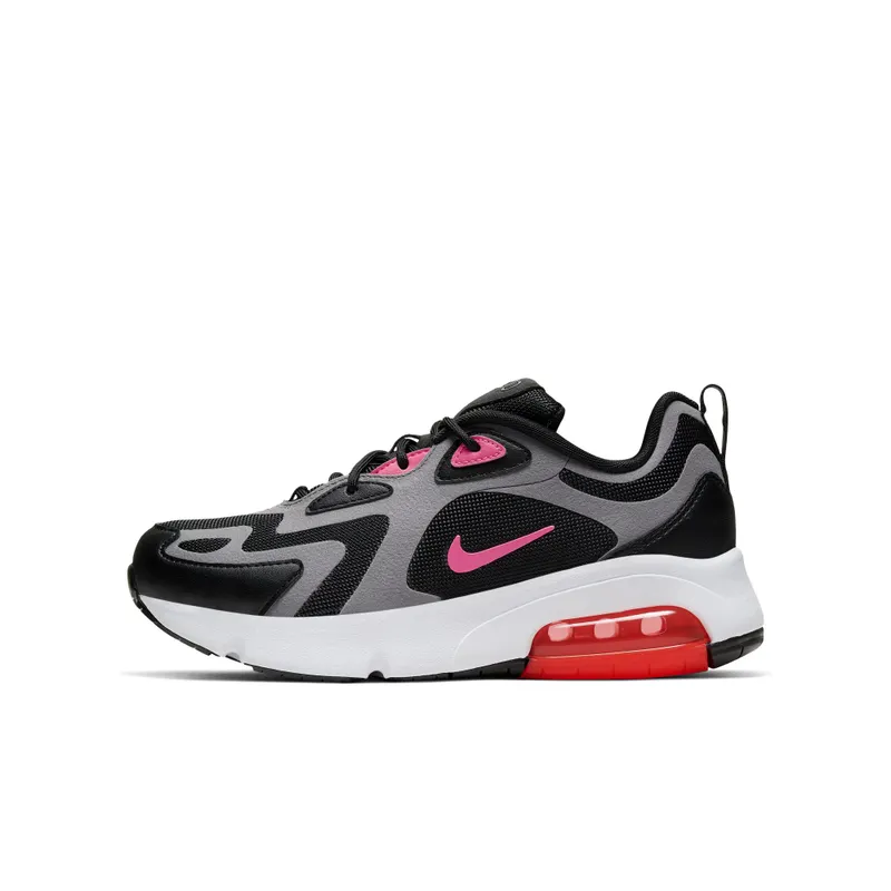 Nike Air Max 200 Black Hot Punch (GS) Black/Gunsmoke/White (CT6388-001)