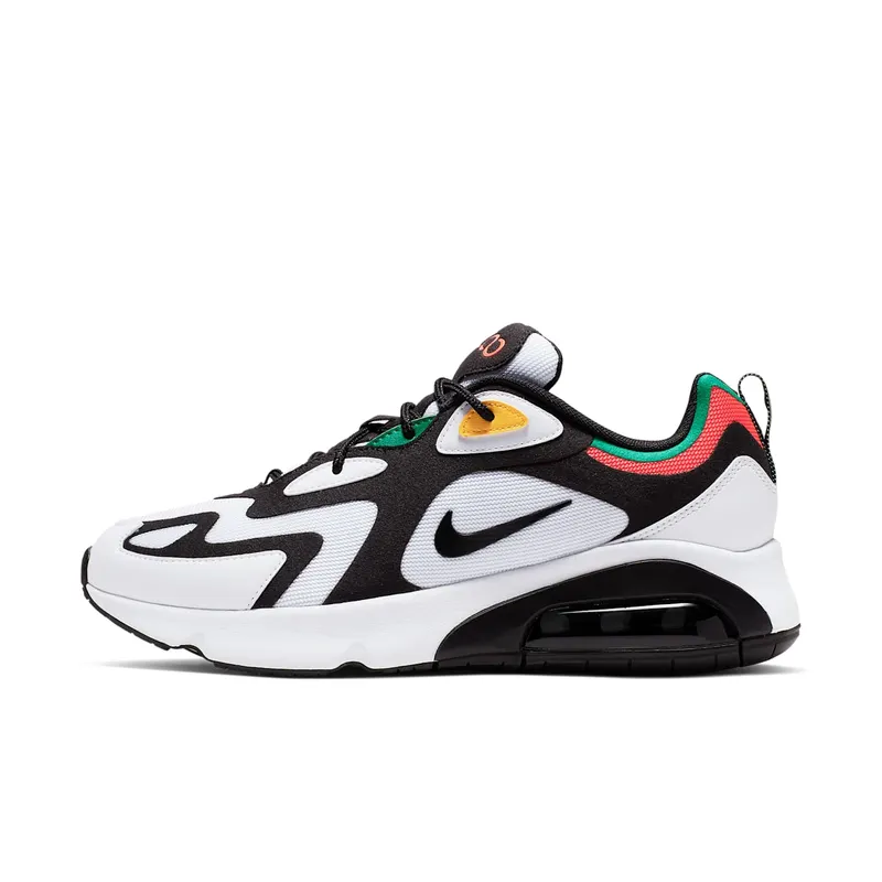 Nike Air Max 200 Rasta White/Black-Bright Crimson-University Gold-Lucid Green (AQ2568-101)