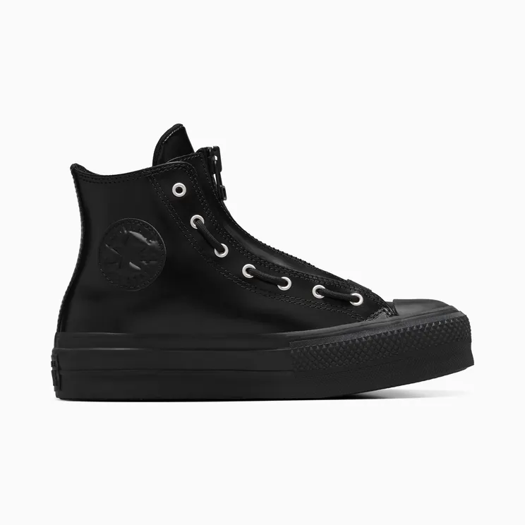 Converse Chuck Taylor All Star Lift Platform Leather Black/Total Eclipse/Black (A12476C)