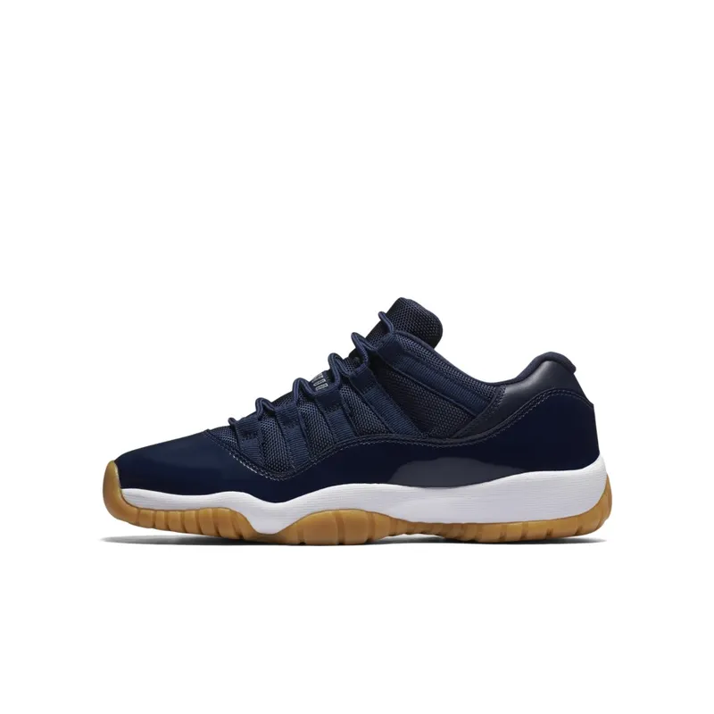 Jordan 11 Retro Low Midnight Navy (GS) Midnight Navy/White-Light Gum Brown (528896-405)