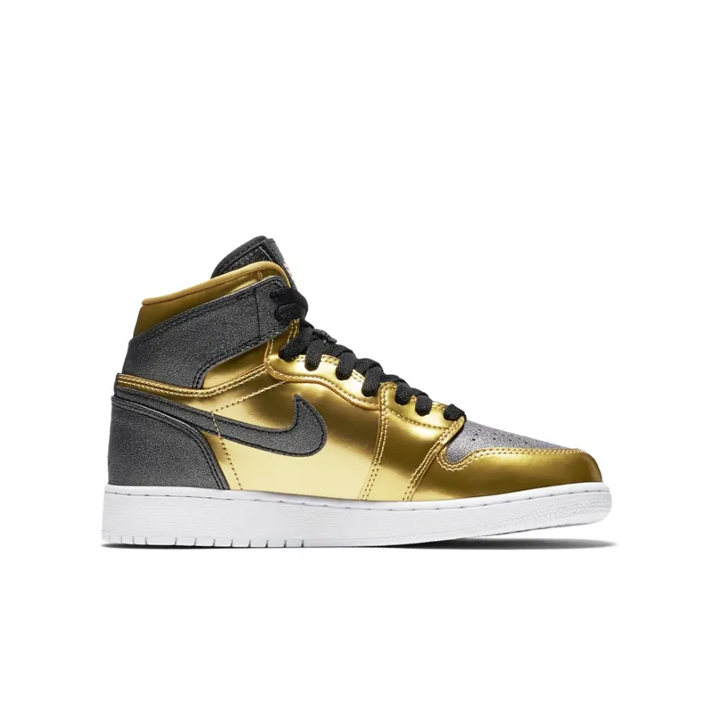 Jordan 1 Retro BHM 2017 (GS) Metallic Gold/Black-White (909805-700)