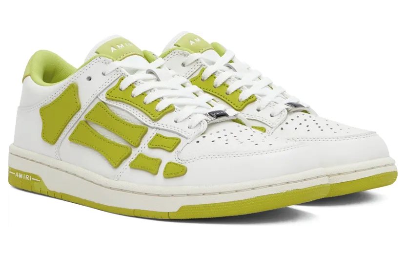 AMIRI Green & White Low Skel Low-Top Sneakers (PF22MFS003-146) (4)