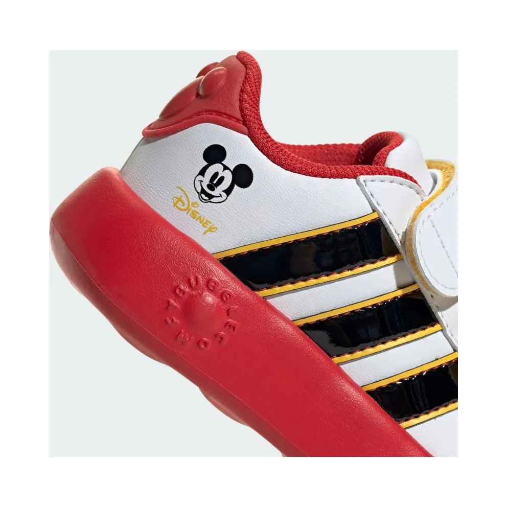 adidas Grand Court Disney Mickey Mouse Cloud White Core Black Bold Gold (JQ8070)