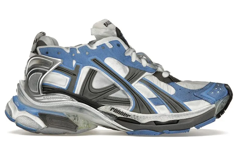 Balenciaga Runner Blue White Grey (772774W3RNY4912)