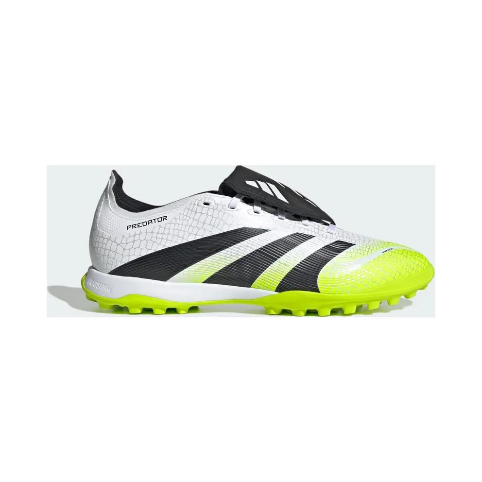 adidas Predator League Fold-Over Tongue TF Cloud White Core Black Lucid Lemon (JQ1072)