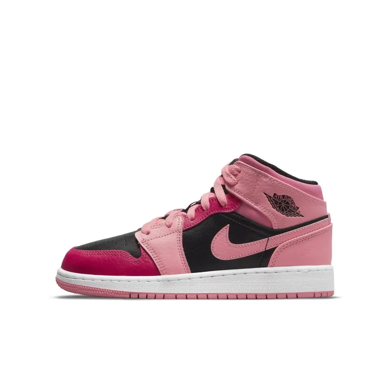 Air Jordan 1 Mid Coral Rush Pink (GS) (554725-662)