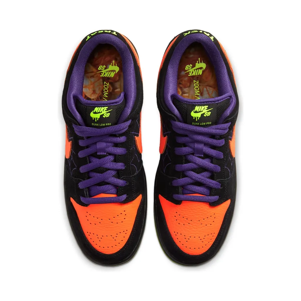 Nike SB Dunk Low Night of Mischief Halloween Black/Orange-Purple-Electric Green (BQ6817-006)