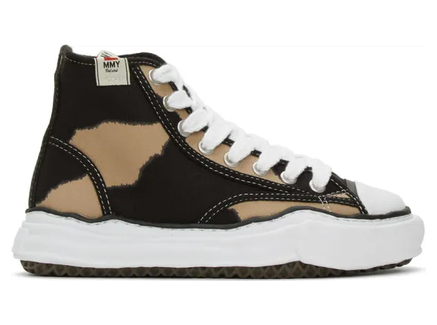 Miharayasuhiro Black and Beige OG Sole High-Top Sneakers (A05FW729)