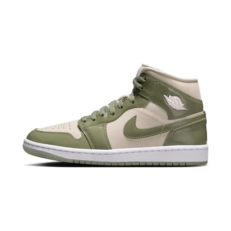 Jordan 1 Mid SE “Sea Glass / Metallic Silver / White / Oil Green” (HF4079-003)