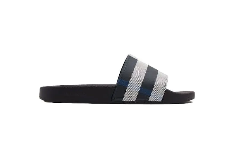 Burberry Furley Slides Black White (8070728)