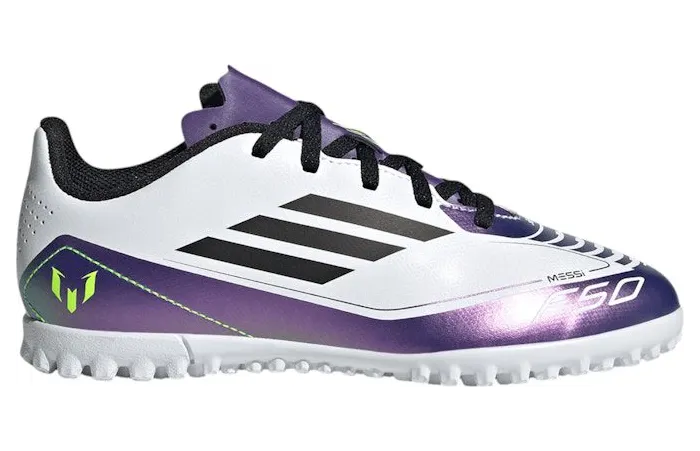 adidas F50 Club Turf Messi Cloud White Core Black Purple (IE9090)