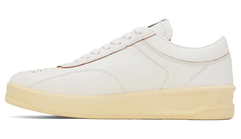 Jil Sander White Lace-Up Sneakers (J32WS0014_P2644) (3)