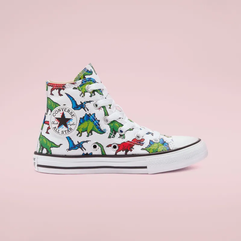 Converse 8-Bit Chuck Taylor All Star High Top White/bold Wasabi/digital Blue (670349C)
