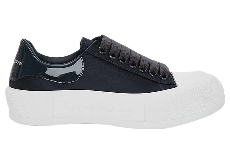 Alexander McQueen Deck Skate Plimsoll Lace-Up Anthracite (708085 W4GP9 1103)