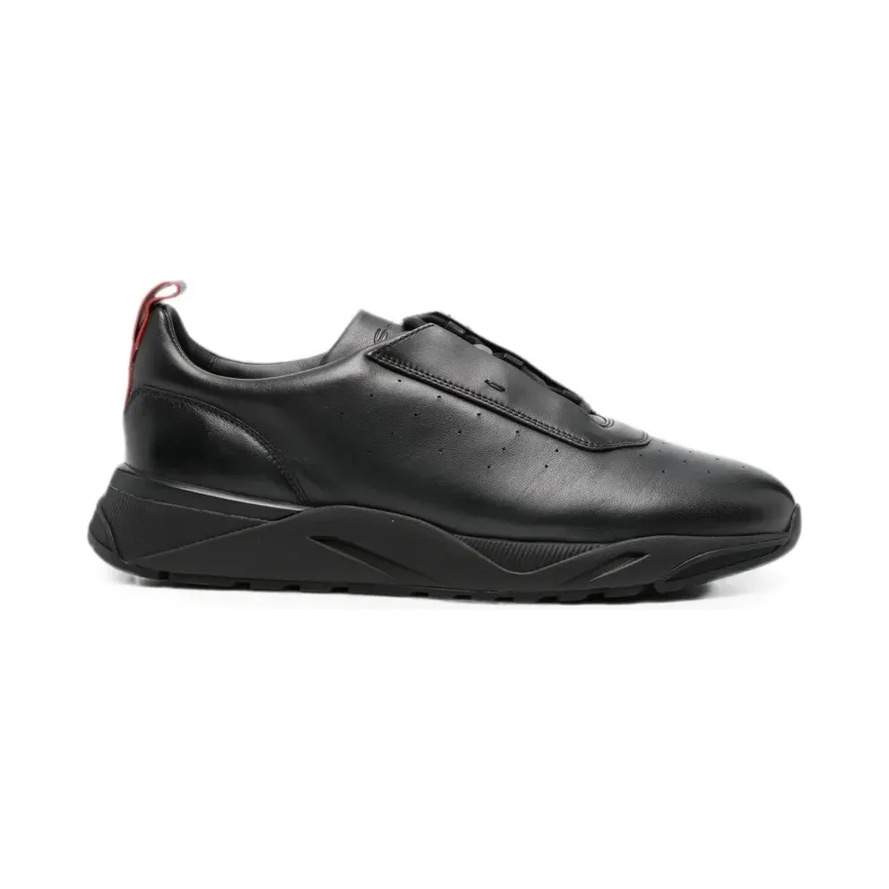 Santoni with geperforeerd detail – Black (MBIM22027NERTGON)
