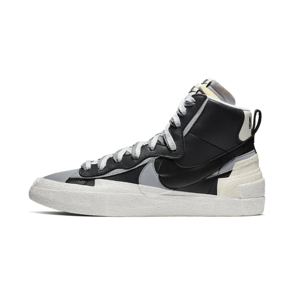 Nike Blazer Mid sacai Black Grey Black/White-Wolf Grey-Black (BV0072-002)