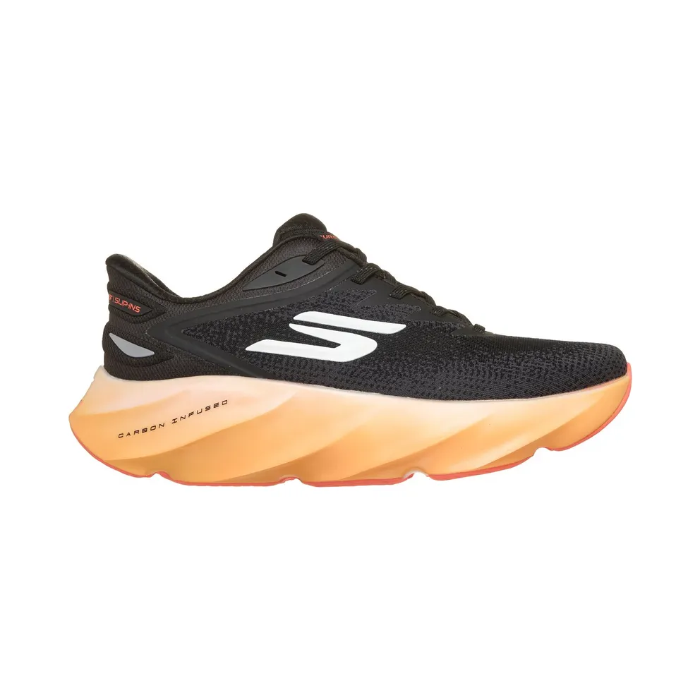 Skechers Slip-ins: Aero Burst Sneaker Schwarz/Oranje
