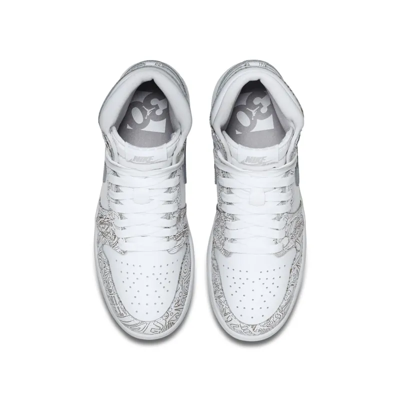 Jordan 1 Retro Laser (GS) White/Metallic Silver (705290-100)