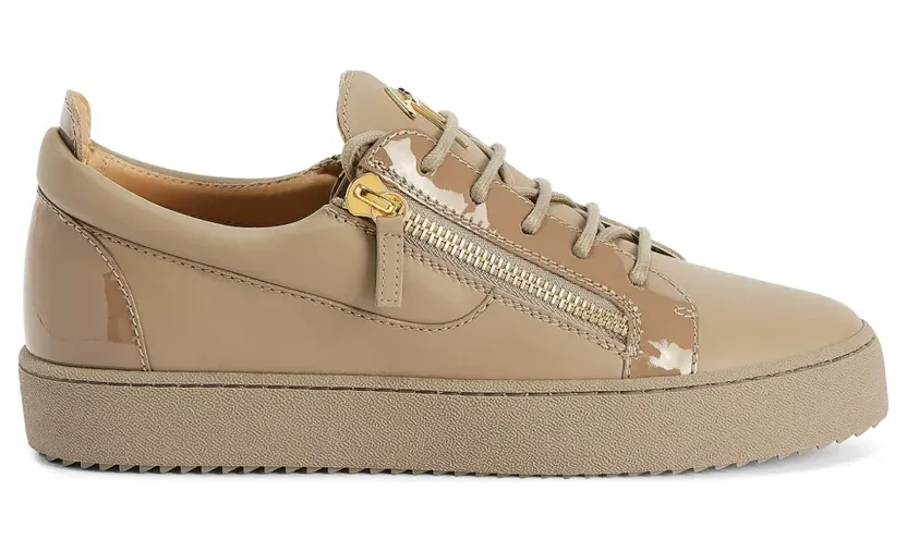 Giuseppe Zanotti Frankie Sneakers mit doppeltem Reißverschluss – Nude (RU00010143)