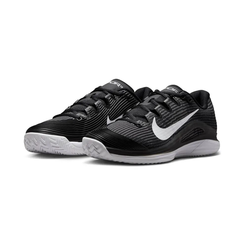 Nike Court Vapor 12 Clay Black Dark Smoke Grey White (HQ6027-001)