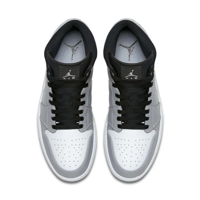 Jordan 1 Mid Wolf Grey Black White Wolf Grey/White-Black (554724-046)