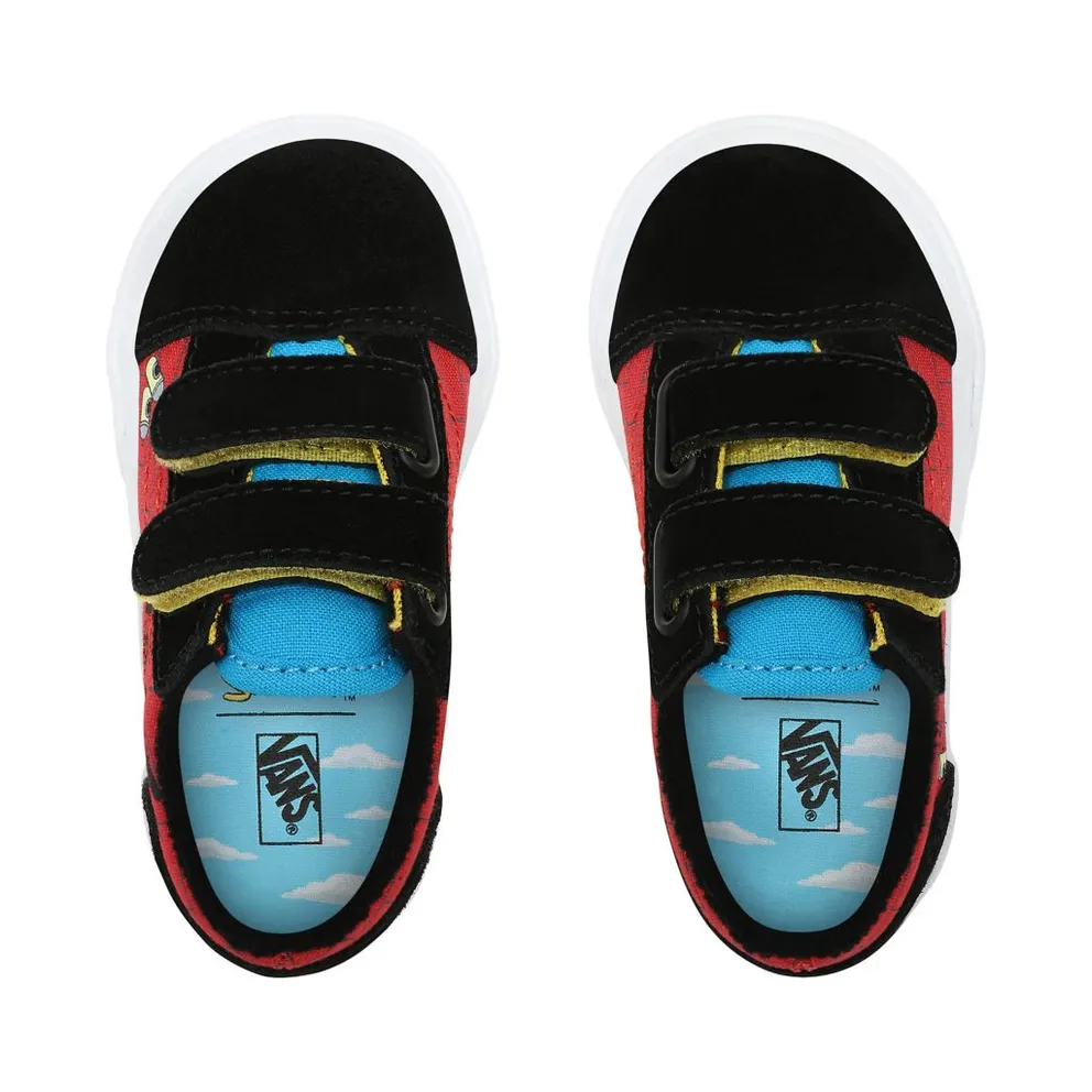 Vans The Simpsons X Vans El Barto Old Skool V Toddler Shoes Red (VN0A38JN17A)