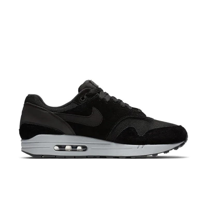Nike Air Max 1 Black Reflective Heel Black/Pure Platinum-Dark Grey-Black (AH8145-006)