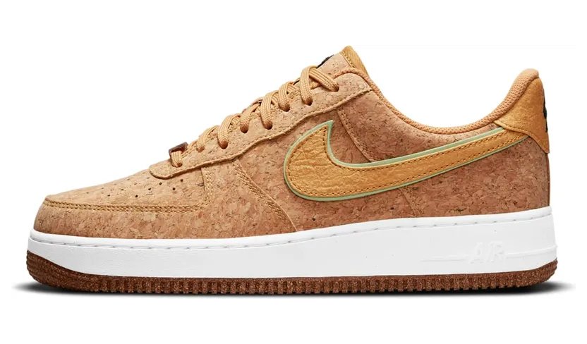 Nike Air Force 1 ’07 PRM ‘Cork’ – Happy Pineapple (2021) – “Multicolor / Metallic Gold / Flux / Lime Glow” (DJ2536-900)