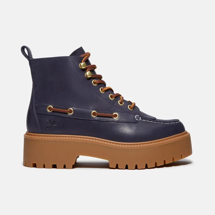 Timberland Stone Street Mid 7-Eye Platform Kiltie Boot Dark Blue Full-Grain (TB0A27YZ-EP1)