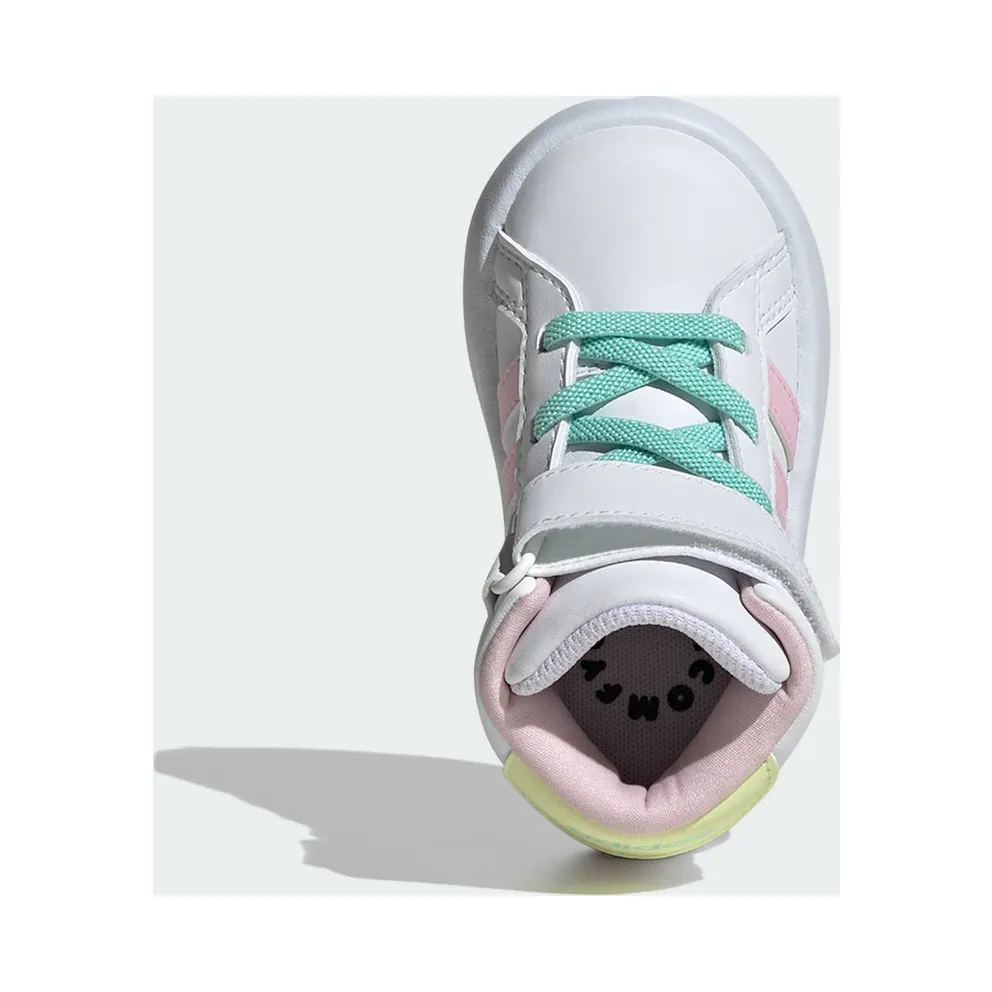 Adidas Grand Court Mid Kids Cloud White / Clear Pink / Ice Yellow (IE8704)