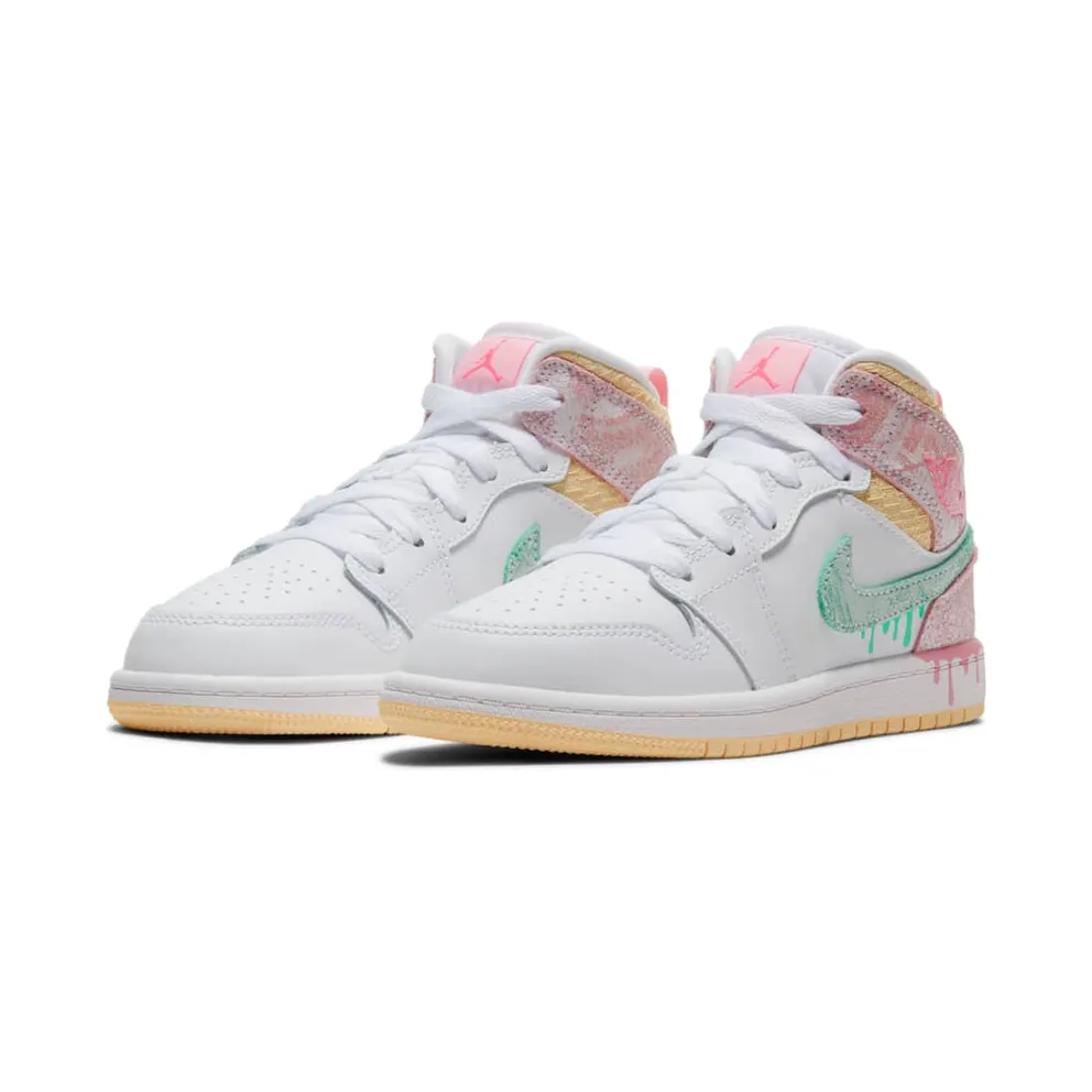 Jordan 1 Mid Paint Drip (PS) (DD1667-100)